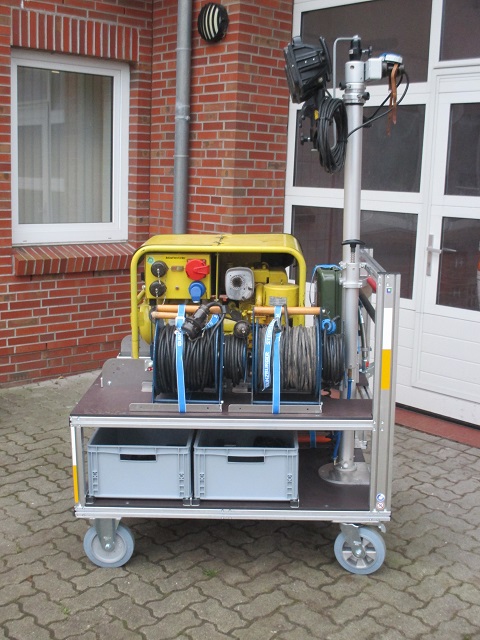 Rollcontainer Strom und Licht